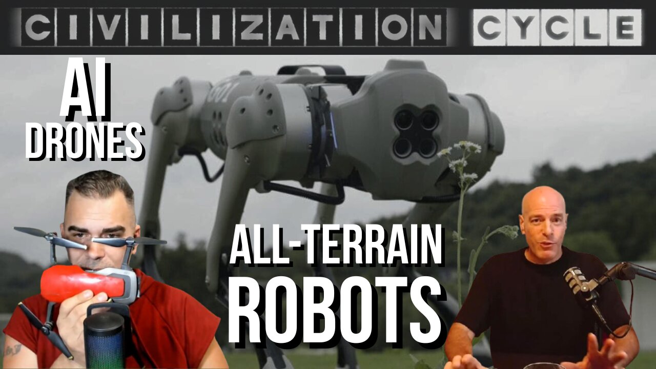 AI Teaching the Robot Dogs to Run Up and Down Scree Slopes | Civ Cycle CLIPS