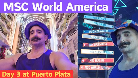 HUGE REVEAL!!! HUGE BURGER!!! Self Care Day aboard MSC World America - Day 3 - Puerto Plata