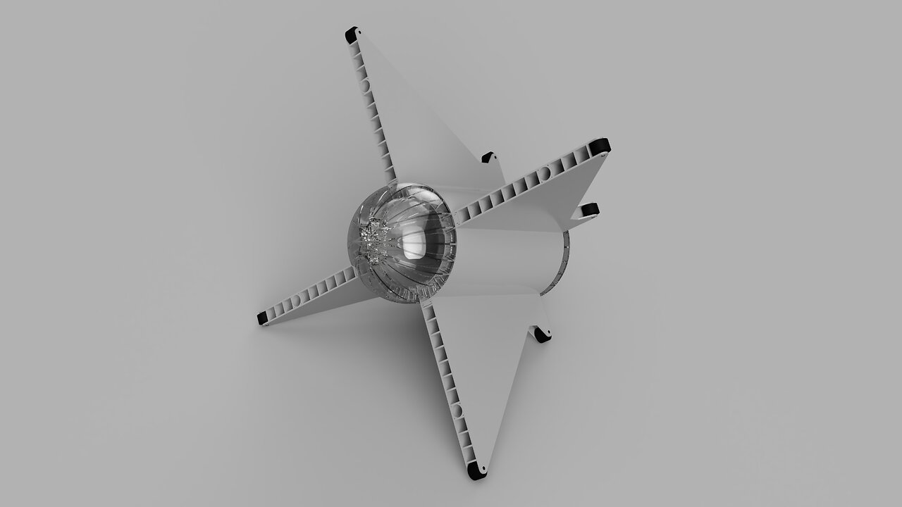 Micro Biplane Batwing Cross Prop Drone-Plane (Caster Wheels)