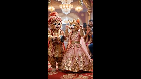 Cute Cats had an Indian wedding