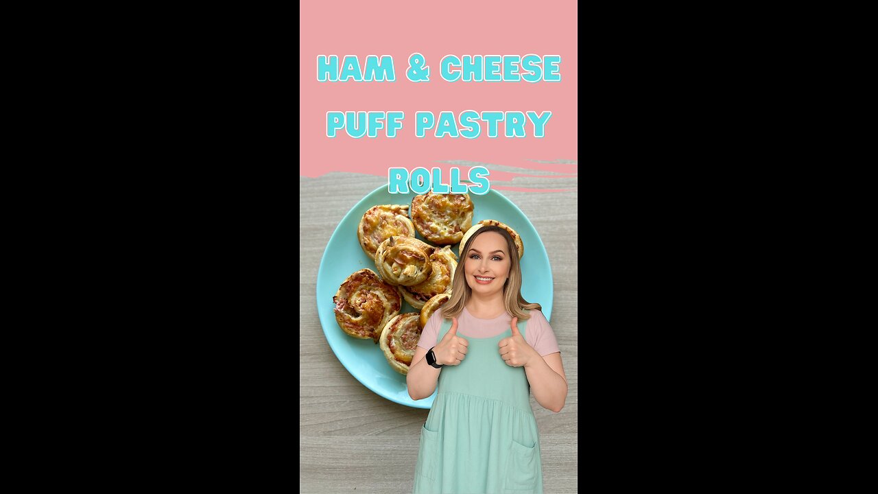 Easy Ham and Cheese Puff Pastry Rolls | 30-Minute Snack Recipe for Breakfast, Parties, and Lunch