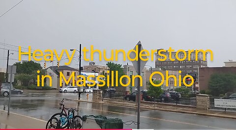 Heavy thunderstorm ⛈️ in Massillon Ohio