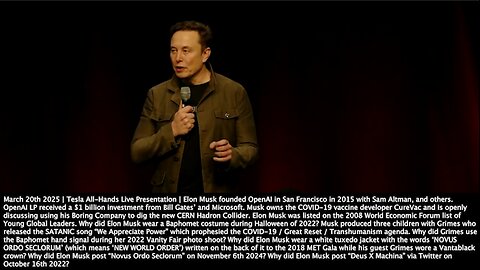 Optimus | "The Only Company With All the Ingredients for Making Intelligent Humanoid Robots At Scale Is Tesla. Optimus Will Be the BIGGEST Product of All Time...10X Bigger Than the Next Product Ever Made." - 3/20/2025