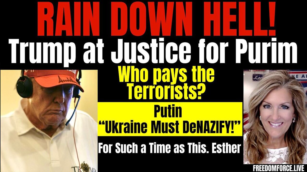 Melissa Redpill HUGE Intel Mar 17: "Trump Legendary JUSTICE for Purim! Terrorists"