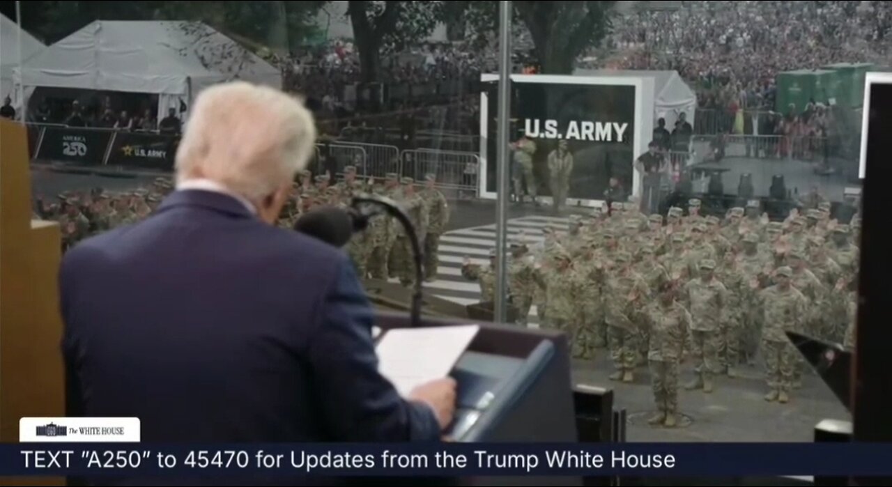 Trump Swears In 250 New Troops During The 250th Army Anniversary Parade
