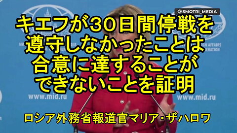ロシア外相スポックス・ザハロワ、「この重要な要素を例に挙げると、合意形成の難しさが明らかになる」