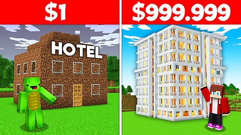JJ And Mikey NOOB vs PRO 5 Stars Hotel BUILD CHALLENGE in Minecraft