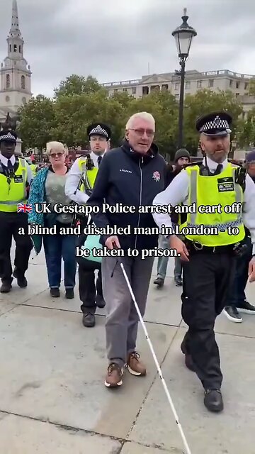 Blind Disabled Man Arrested in London for Protest 🇬🇧 #LondonUK #japd