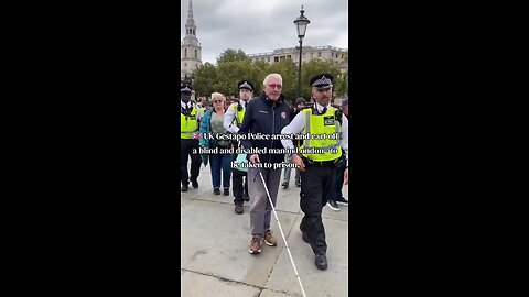 Blind Disabled Man Arrested in London for Protest 🇬🇧 #LondonUK #japd