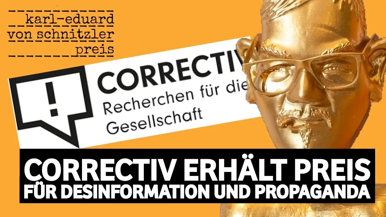 TichysEinblick 🧠👉Deutschlands mächtigste Traumfabrik: Correctiv erhält Preis..