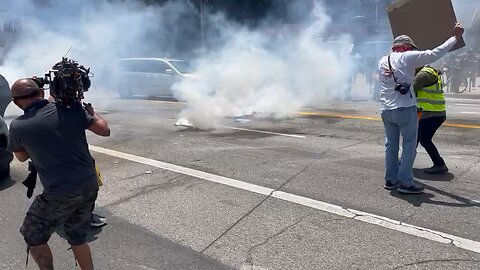 U.S. Homeland Security declared an unlawful assembly and fired tear gas