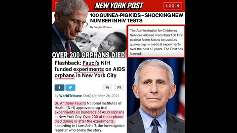 Fauci & NIH Experimented On 100 Guinea Pig Children