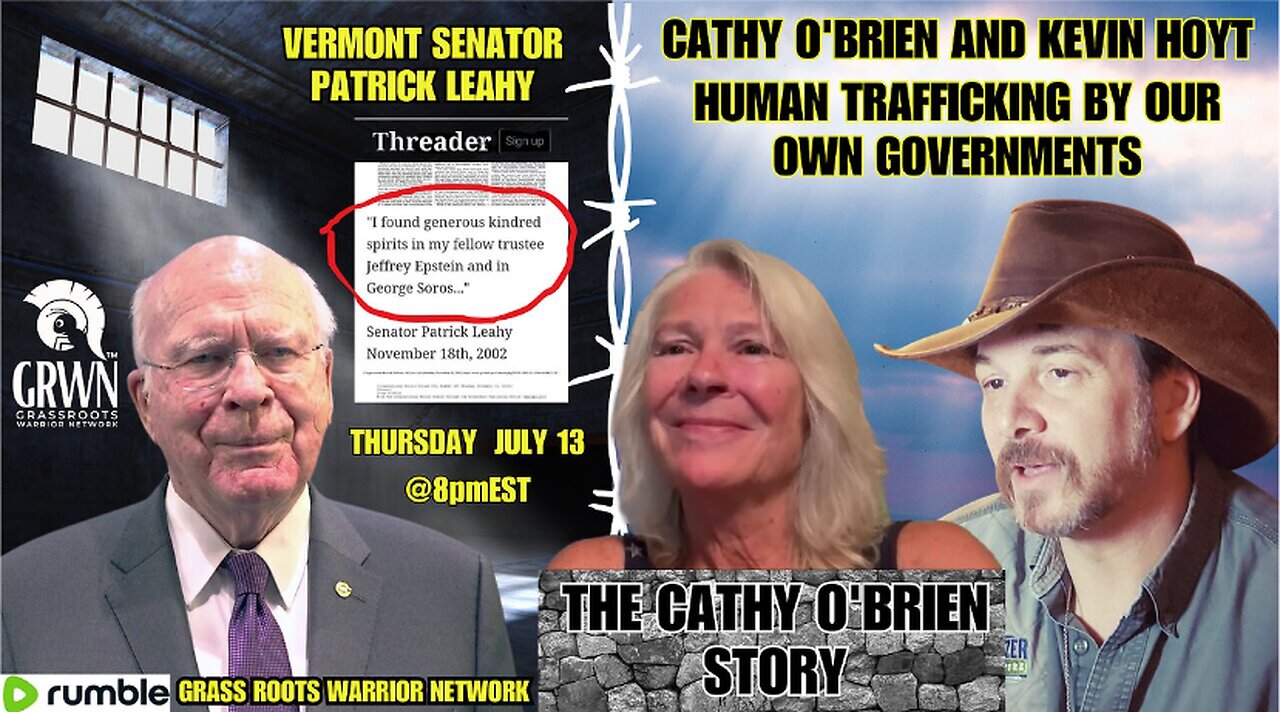 REPEAT!!! Cathy O'Brien & Kevin Hoyt DESTROY VT Senator Patrick Leahy, VT Gov Phil Scott, BERNIE and more!