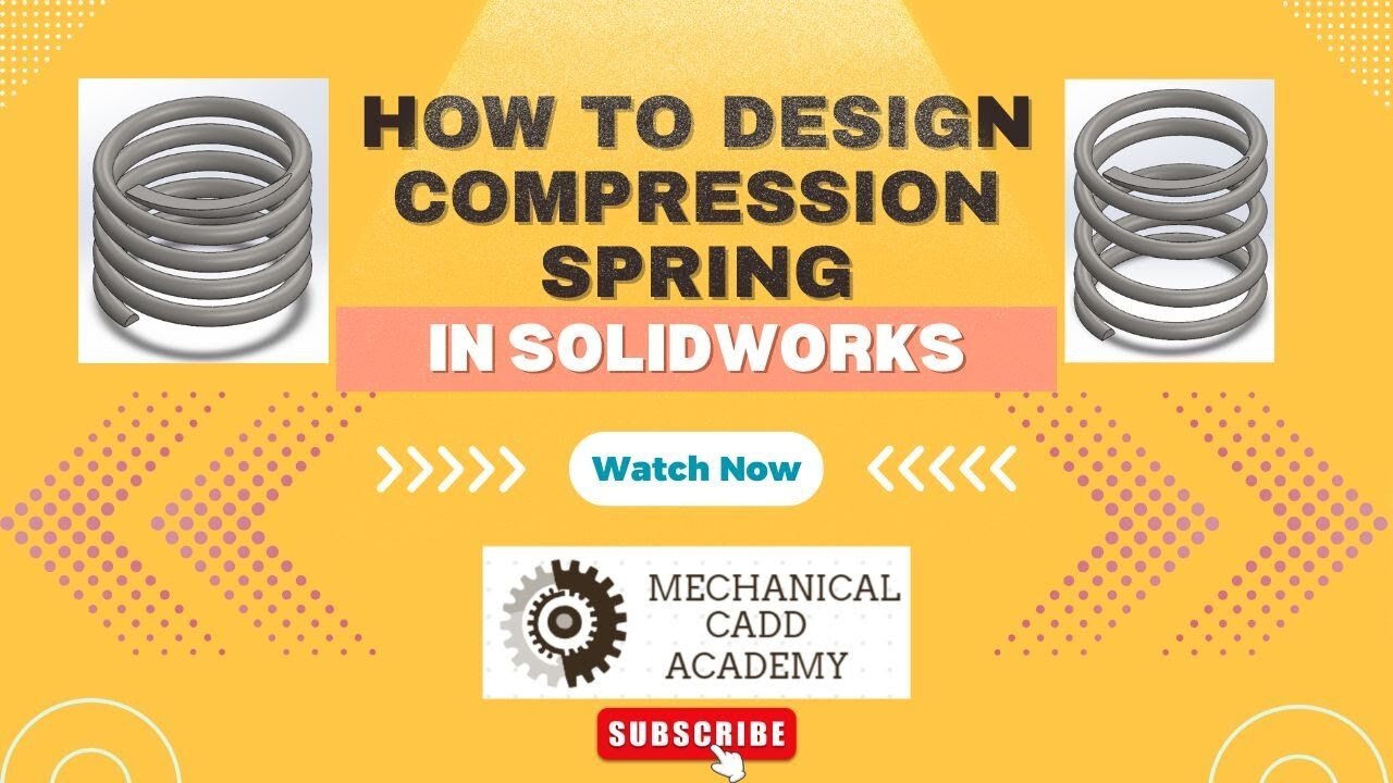 "SolidWorks Compression Spring Design Tutorial in Hindi | Step-by-Step Guide for Beginners"
