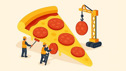 INCREDIBLE! Miniature Workers Build a Calabresa Pizza – Epic Construction!