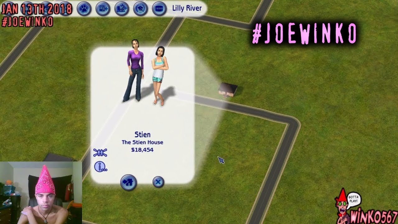 Welcome Back To Lilly River - Sims 2 Live Stream (Jan 13th 2018) - Joe Winko