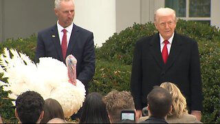 President Donald Trump and First Lady Melania Trump Participate in Thanksgiving Turkey Pardoning - November 25, 2025