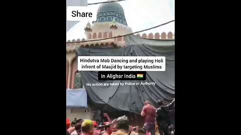 Hindutva Mob attaching masjid in Aligarh UP India 🇮🇳