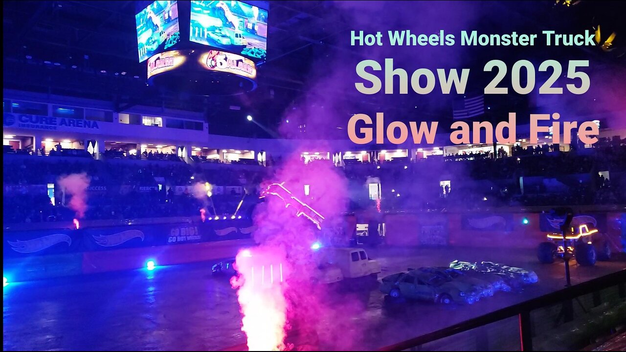Hot Wheels Monster Trucks Live Show 2025 - Trenton, NJ - Glow and Fire
