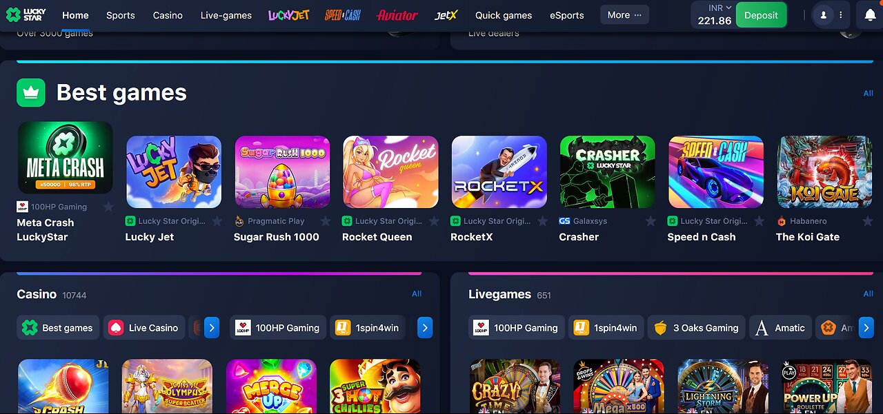 Lucky-Star: Your Ultimate Gaming Universe | Play. Win. Shine