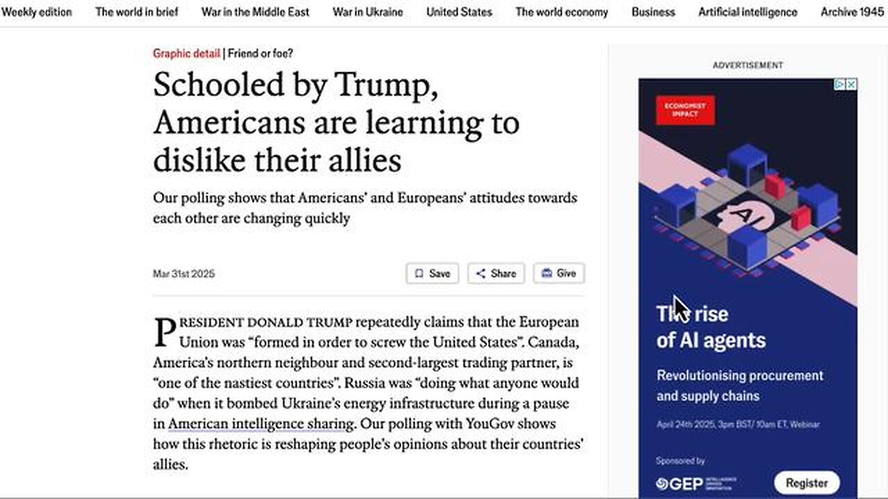 NEWS & PROPHECY 03/31/25: "TRUMP HAS BROUGHT DISCORD WHERE THERE WAS FRIENDSHIP" #BEASTVSWHORE