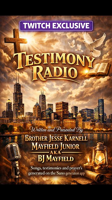 Twitch Exclusives Testimony Radio written Presented By Jesse BJ Mayfield.