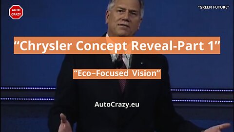 Chrysler Concept Reveal at 2008 NAIAS | Frank Klegon on Future-Ready Design