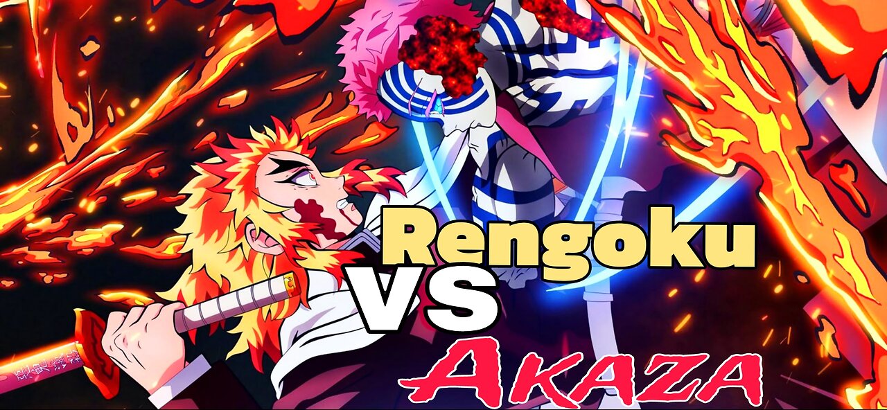 Rengoku vs Akaza – The Legendary Demon Slayer Fight 🔥 | Mugen Train Arc #kny #demonslayer
