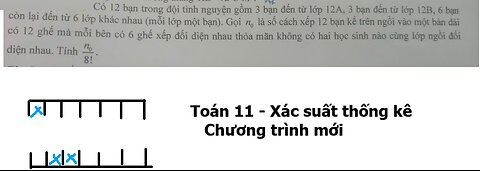 Toán 11: Có 12 bạn trong đội tình nguyện gồm 3 bạn đến từ lớp 12A, 3 bạn đế từ lớp 12B, 6 bạn còn