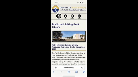 Talking about the braille and talking book library, a service for the blind and visually impaired.