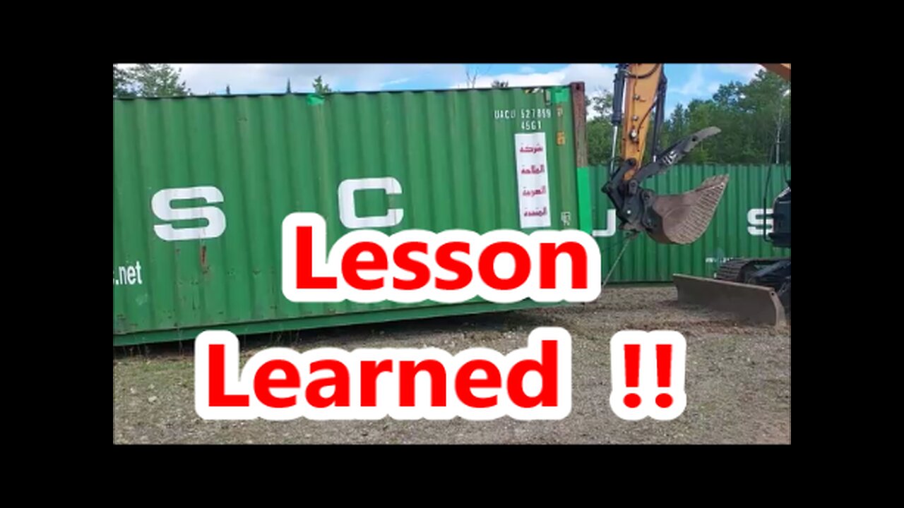 Shipping Container Damaged while Moving it away from the Construction Site !!