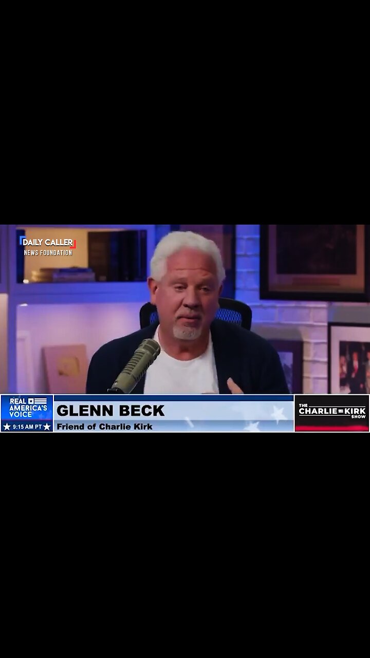 Glenn Beck Honors Charlie Kirk, Places Rush Limbaugh’s Golden Mic on His Desk