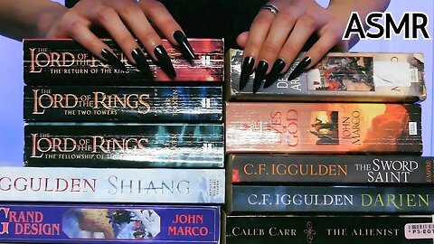 ASMR Scratching Stacked Books (no talking)