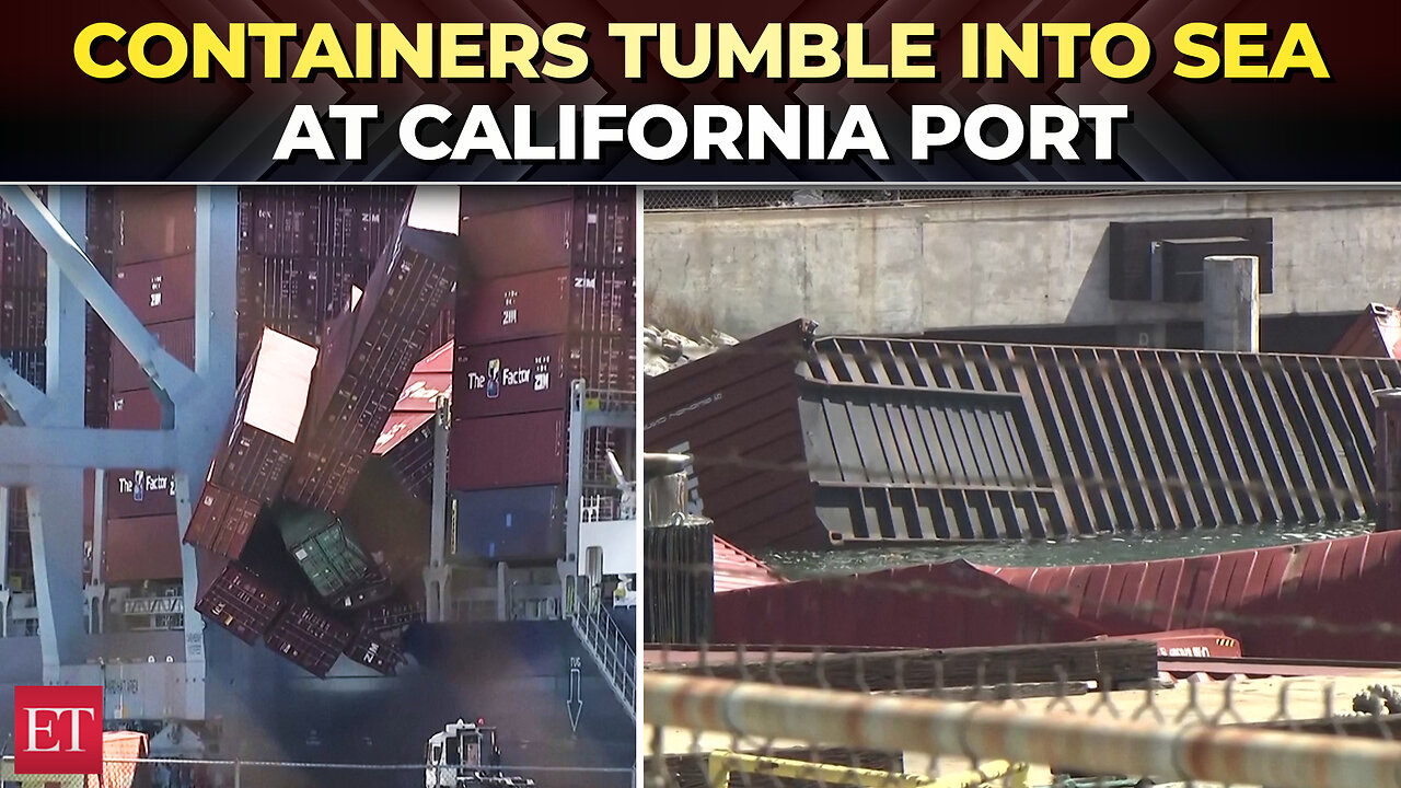 More than 50 shipping containers tumble into sea at California port; no injuries reported