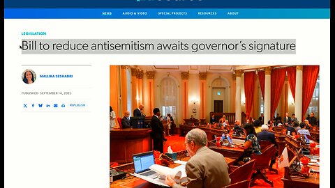 the Charlie Kirk assassination distraction to a new Anti-Semitism bill
