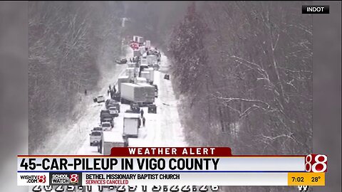 November 30, 2025 - Wintry Weather Leads to 45-Car Pileup on I-70 in Indiana