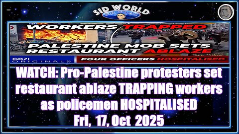 WATCH Pro-Palestine protesters set restaurant ablaze TRAPPING workers as policemen HOSPITALISED