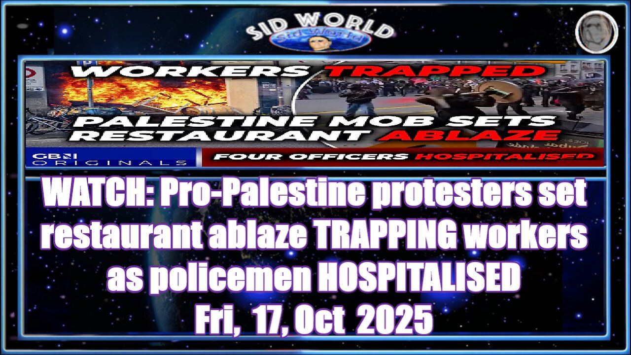 WATCH Pro-Palestine protesters set restaurant ablaze TRAPPING workers as policemen HOSPITALISED