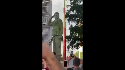 The Venezuelan people are toppling the statues of the anti-Semitic socialist dictator Maduro.