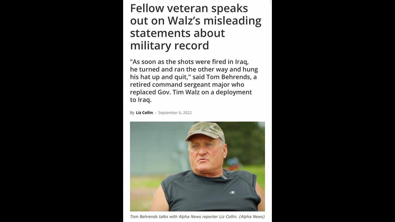 stolen valor democrat Tim Walz asked On Democrat cult klan Lied on zombie joe Biden's Mental Decline