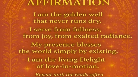 Affirmation 10-6-25