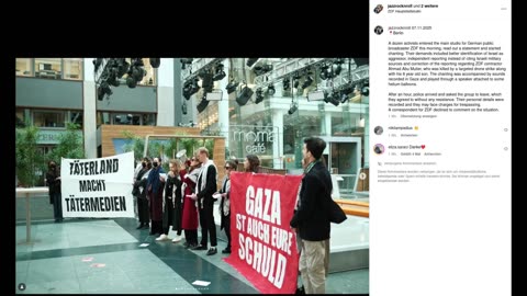 Gaza-Aktivisten besetzen ZDF-Hauptstadtstudio