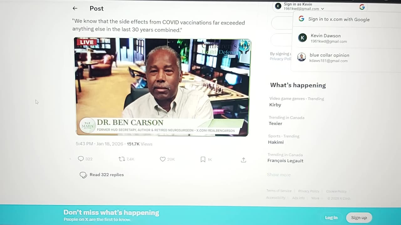 Children's health defense Dr. Ben Carson