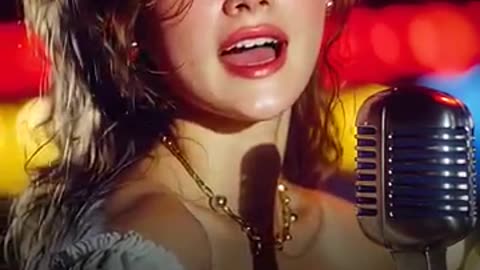 Cute girl singing