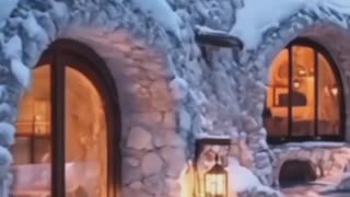 Snowy Mountain Resort Paradise, Cave-Style, Scenic Wonderland.