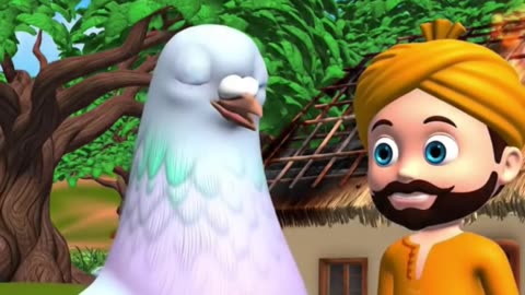Kitchen Fire Comedy | Funny Hindi Story of Farmer & Pigeon | Cartoon Moral Kahani" #ai #viral