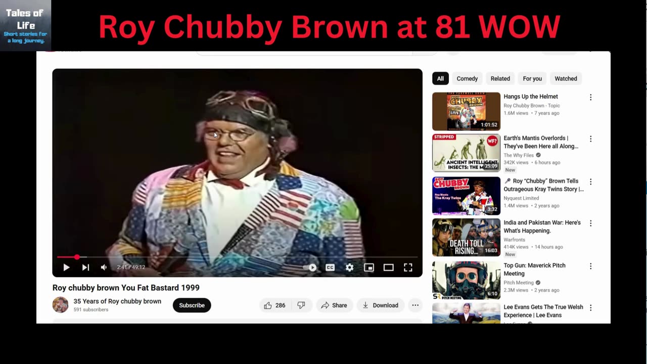Roy Chubby Brown at 81 WOW
