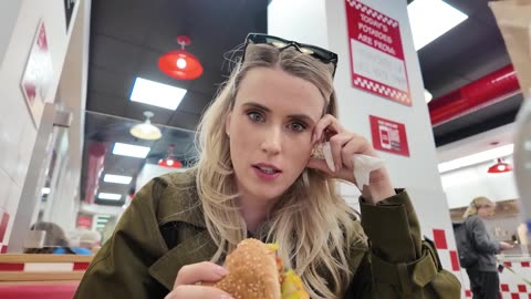 Reviewing My First Five Guys Burger - EXPENSIVE! (720p60fps)