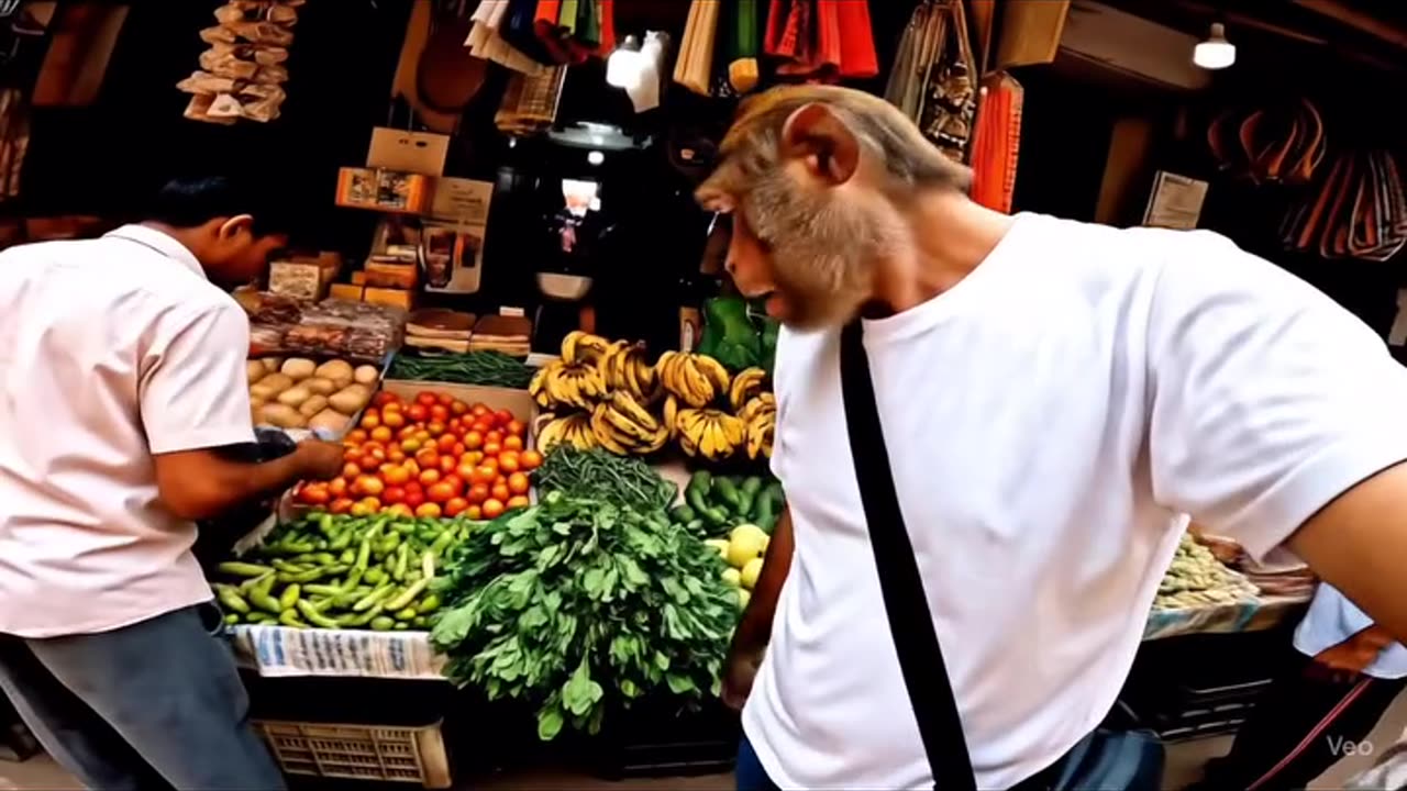 "Tinku Ghumne Nikla Bazaar Mein 🐵🛍️ | Bandar Ka Street Vlog!"