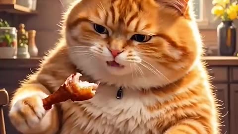 Orange Cat Cooking Turtle _ Hilarious Cat
